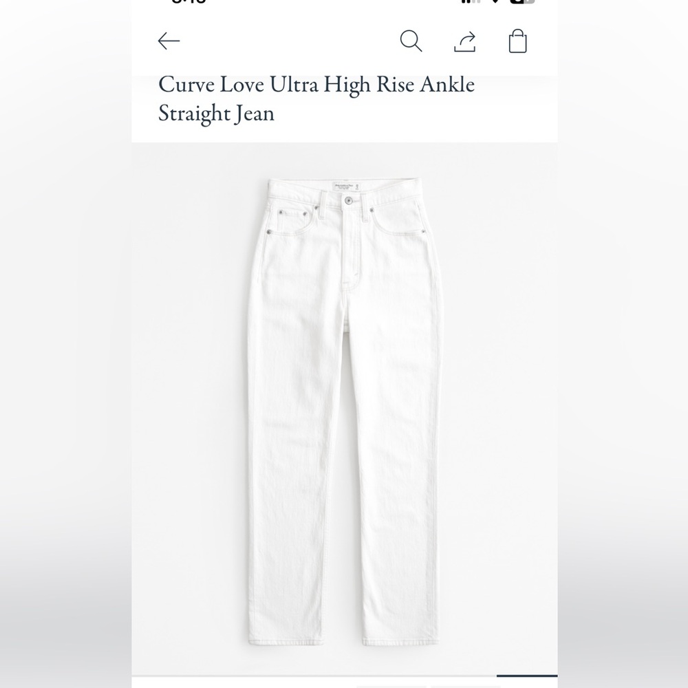 Abercrombie ultra high rise straight jean
